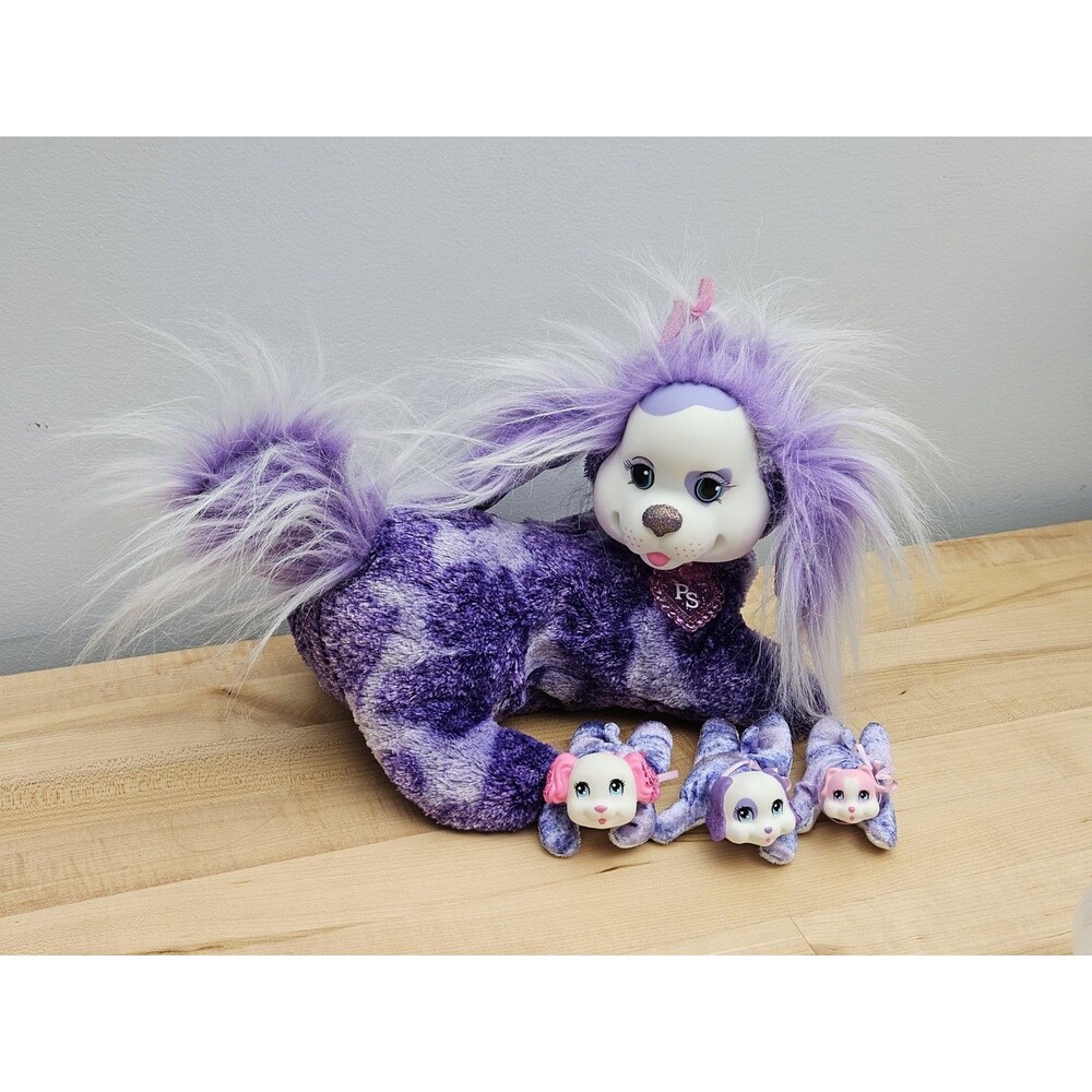 Puppy Surprise Stuffed Animal Dog Tessa with 3 Puppies Plush Just Play 2020 10"